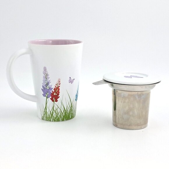 Davids Tea The Perfect Mug Spring 2015 Flower Garden with Infuser and Lid - Picture 3 of 8